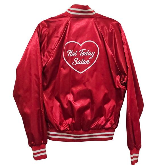 Augusta Jackets & Blazers - Not today Satan Sm Red Vintage Satin Feel n Look Bomer Jacket. Classy. Unique